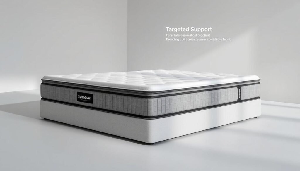A stylish and modern independent coil spring mattress by StylesMaven, showcasing its sleek design and tailored construction. The mattress is depicted in a well-lit, minimalist setting, allowing its key features to shine - the precision-engineered independent coil springs providing targeted support, the premium breathable fabric enveloping the contoured surface, and the overall sturdy yet comfortable build. The image conveys a sense of quality craftsmanship and high-end sophistication, perfectly capturing the essence of this specialized bedding solution. A stylish and modern independent coil spring mattress by StylesMaven, showcasing its sleek design and tailored construction. The mattress is depicted in a well-lit, minimalist setting, allowing its key features to shine - the precision-engineered independent coil springs providing targeted support, the premium breathable fabric enveloping the contoured surface, and the overall sturdy yet comfortable build. The image conveys a sense of quality craftsmanship and high-end sophistication, perfectly capturing the essence of this specialized bedding solution.
